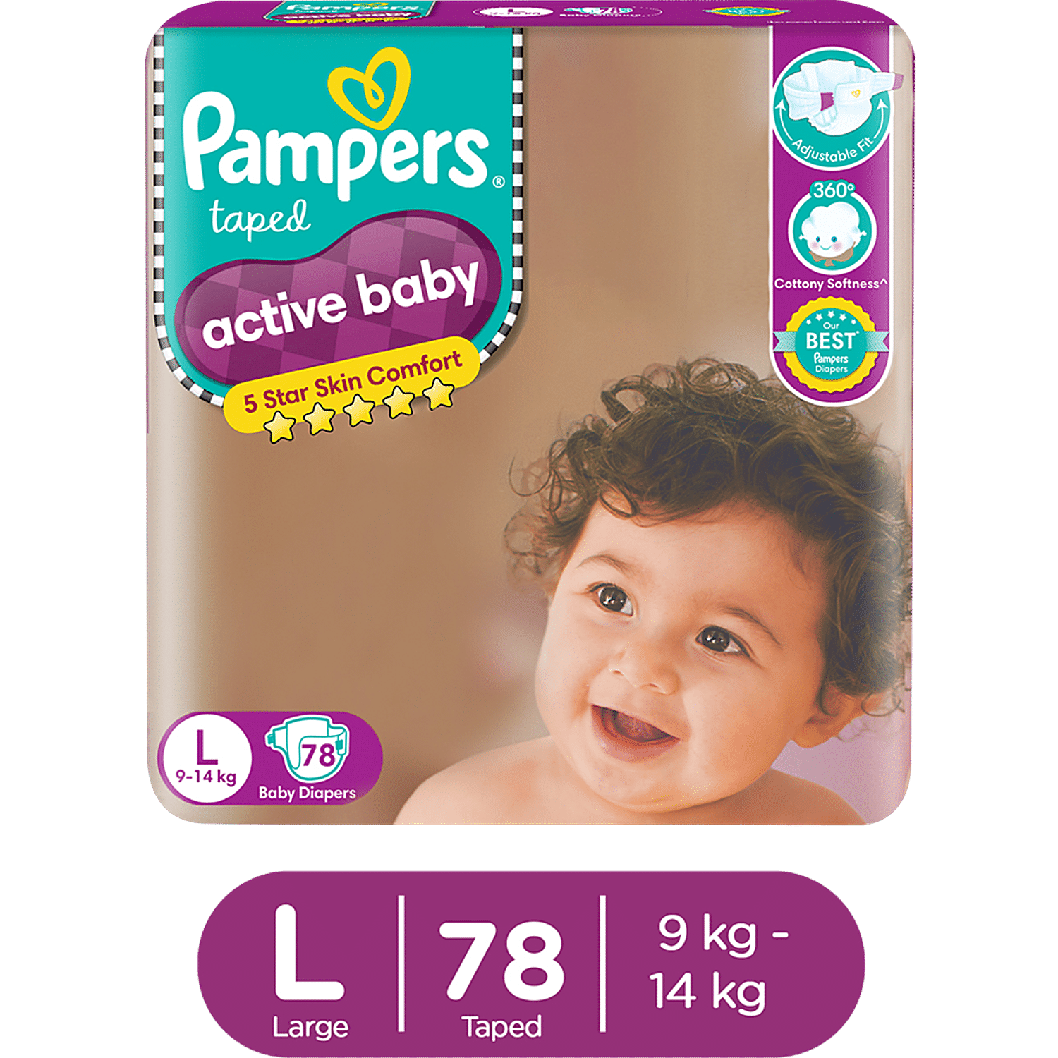 pampers diapers large