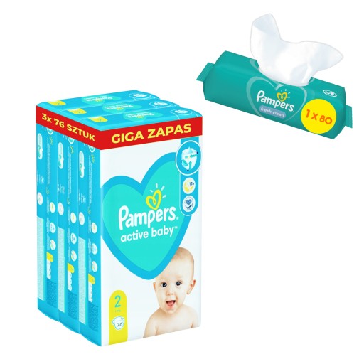 pampers 228 szt