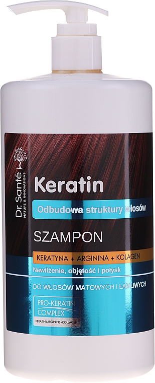 dr sante keratin szampon z keratyną bez pompki 1000ml