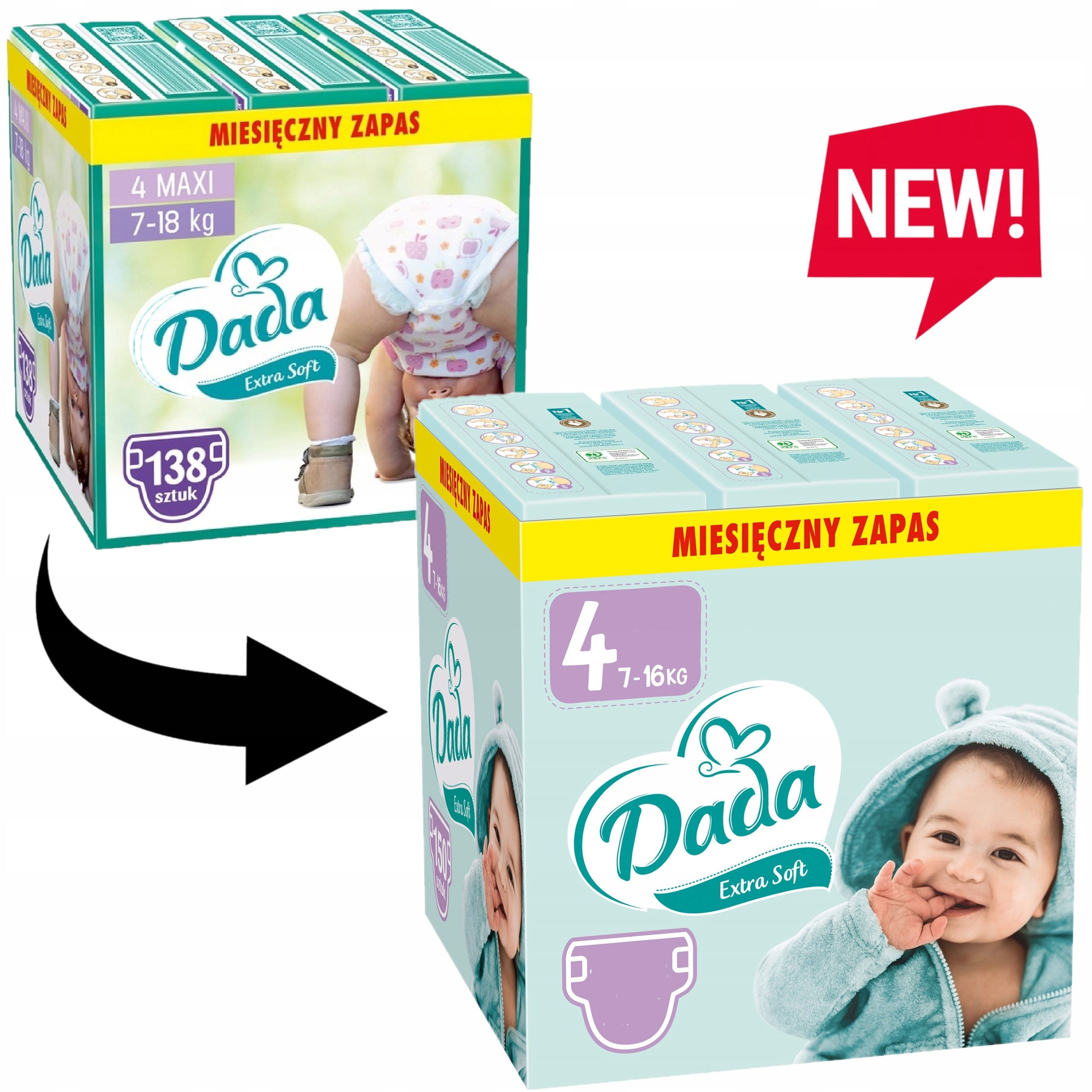 pieluchy dada rozm 4 extra soft 52 szt rozmija opakowania