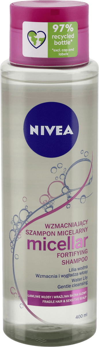 nivea wzmacniający szampon micelarny wzbogacony o lilię wodną 400 ml