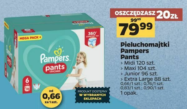 netto pieluchomajtki pampers