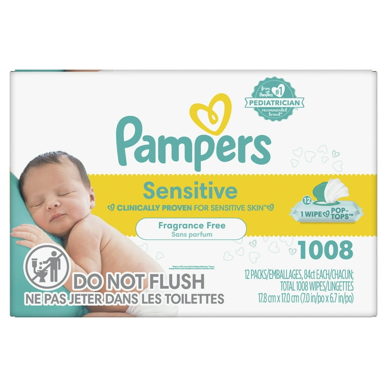 pampers baby wipes 12 pack