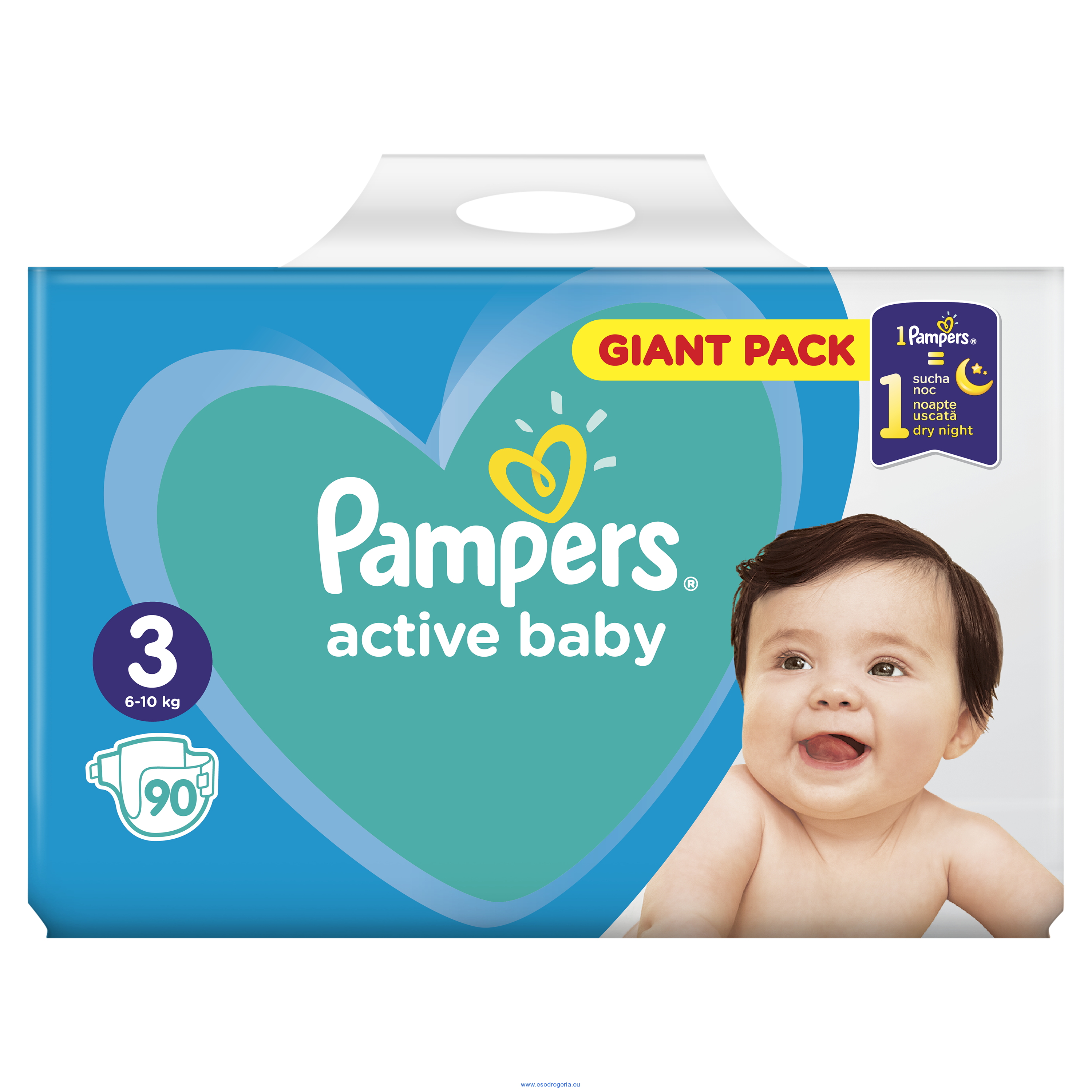 pampers active baby 3 midi 4-9kg giant pack 90 szt