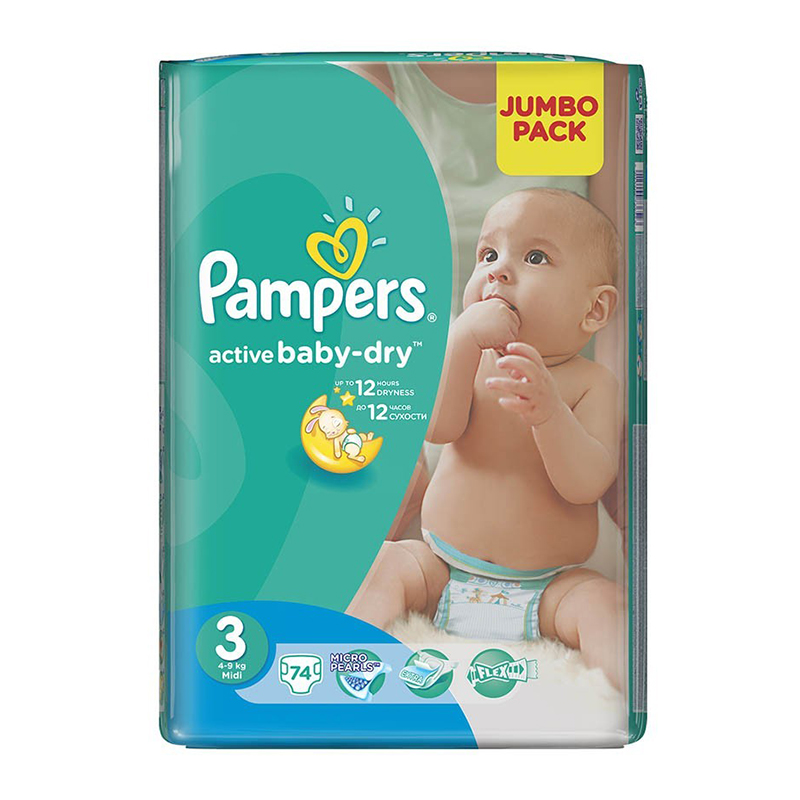 pampers baby dry midi 74