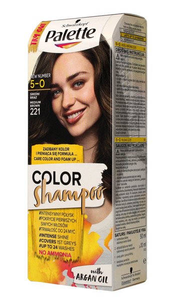 szampon koloryzujący palette średni brąz