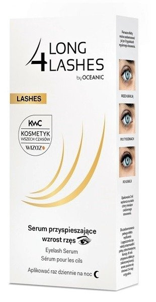 aa long 4 lashes serum przyspieszające wzrost rzęs 3ml szampon