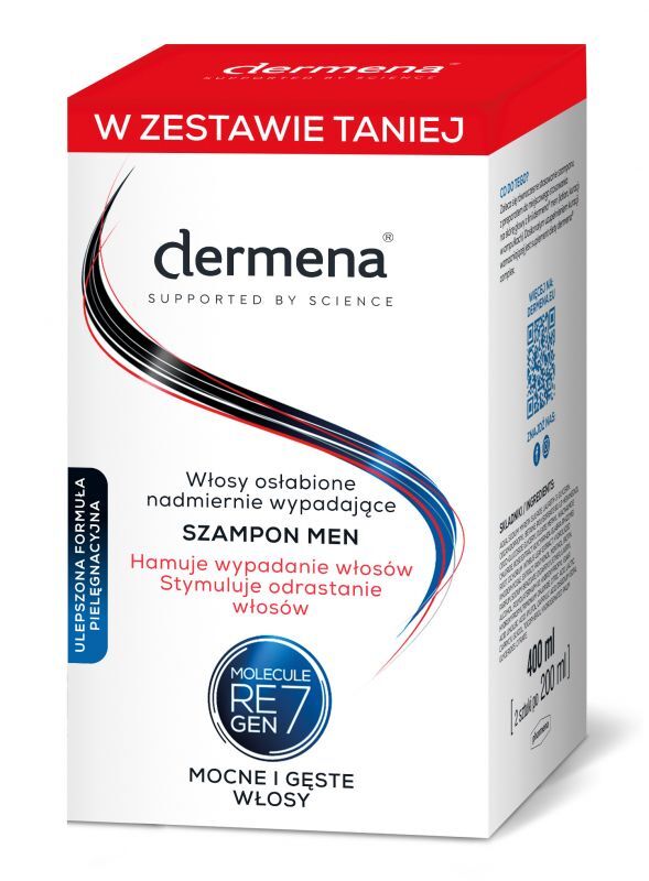 lotion szampon dermena do włosów dla mężczyzn