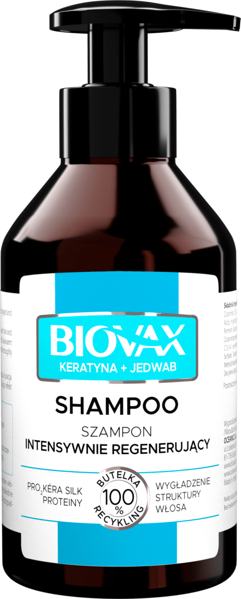 biovax keratyna jedwab szampon intensywnie regenerujący 200