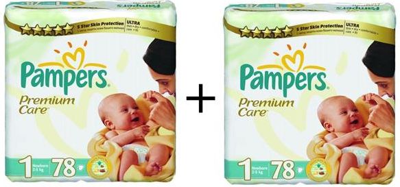 pampers premium care pieluchy 1 newborn 156 szt