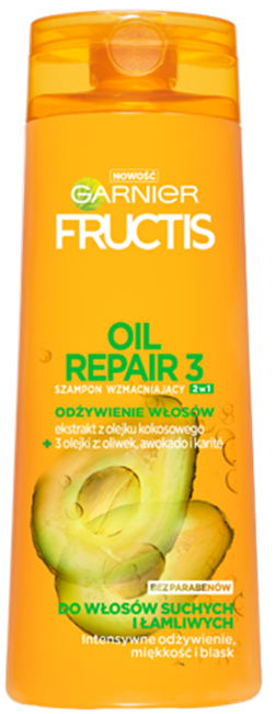 czy szampon garnier fructis oil repair 3 zawiera silikony