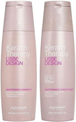 alfaparf lisse design keratin therapy zestaw szampon 250ml odżywka 250ml