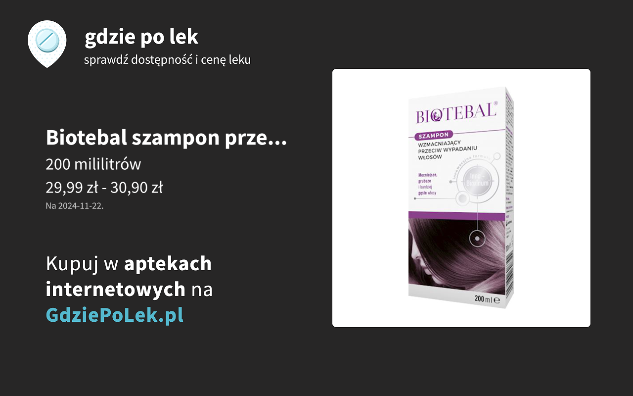 apteka na zaciszu krotoszyn szampon biotebal