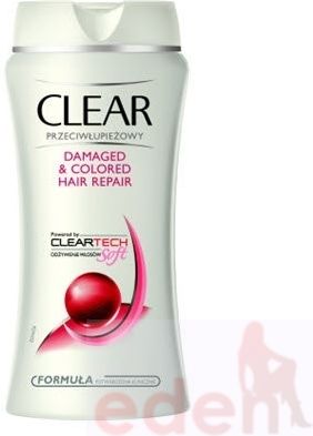 clear damaged & colored hair repair szampon przeciwłupieżowy 400ml