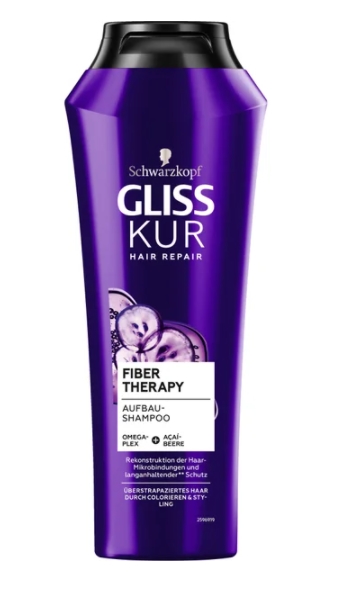 gliss kur fiber therapy szampon do włosów przeciążonych 250 ml