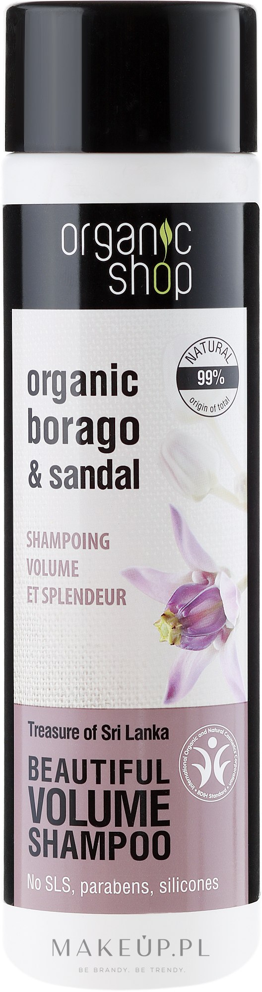 organic shop szampon do włosów skarb sri lanki zwiększający objętość