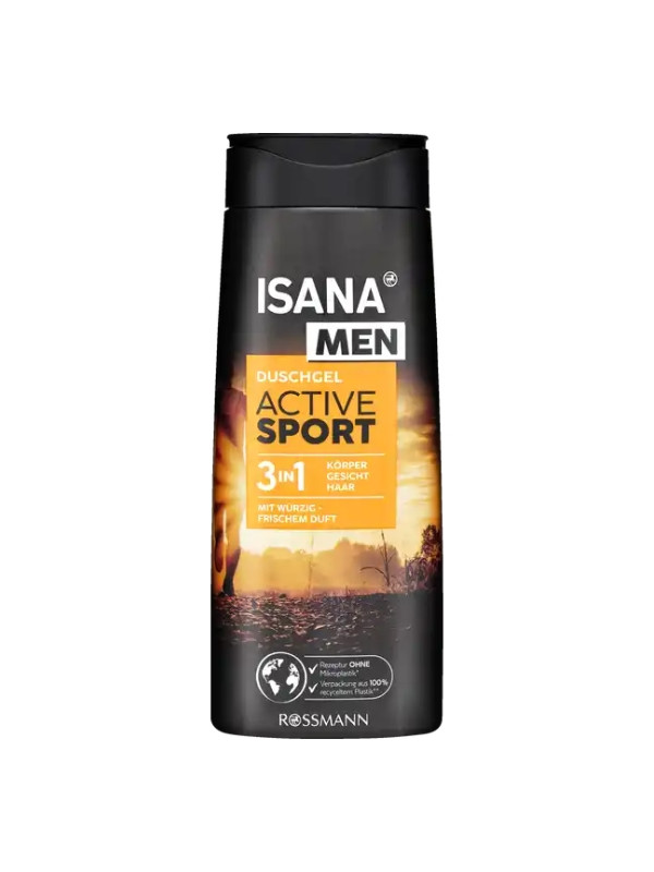 isana sport 2w1 żel pod prysznic i szampon do włosów