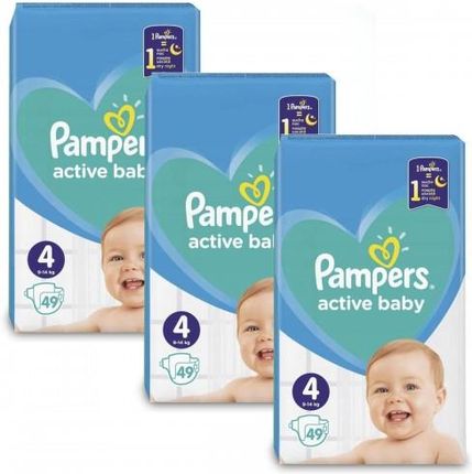 pampers pieluchy active baby rozmiar 4 147 sztuki