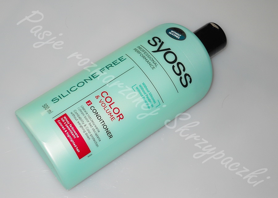 syoss silicone free color & volume odżywka do włosów farbowanych