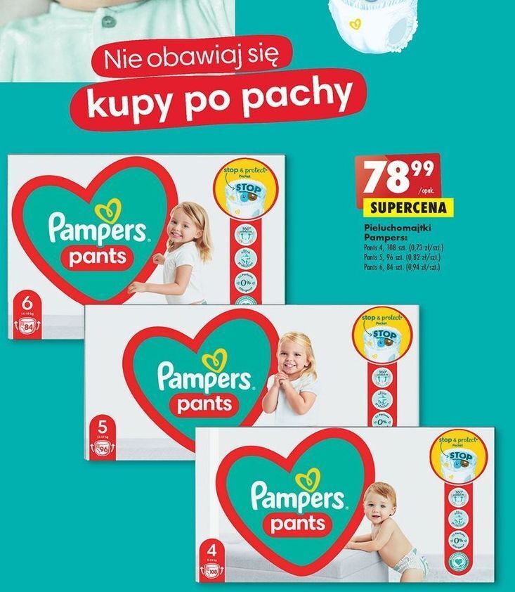 biedronka pampers 4 pieluchomajtki