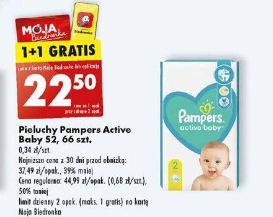 biedronka pieluchy pampers 29 99