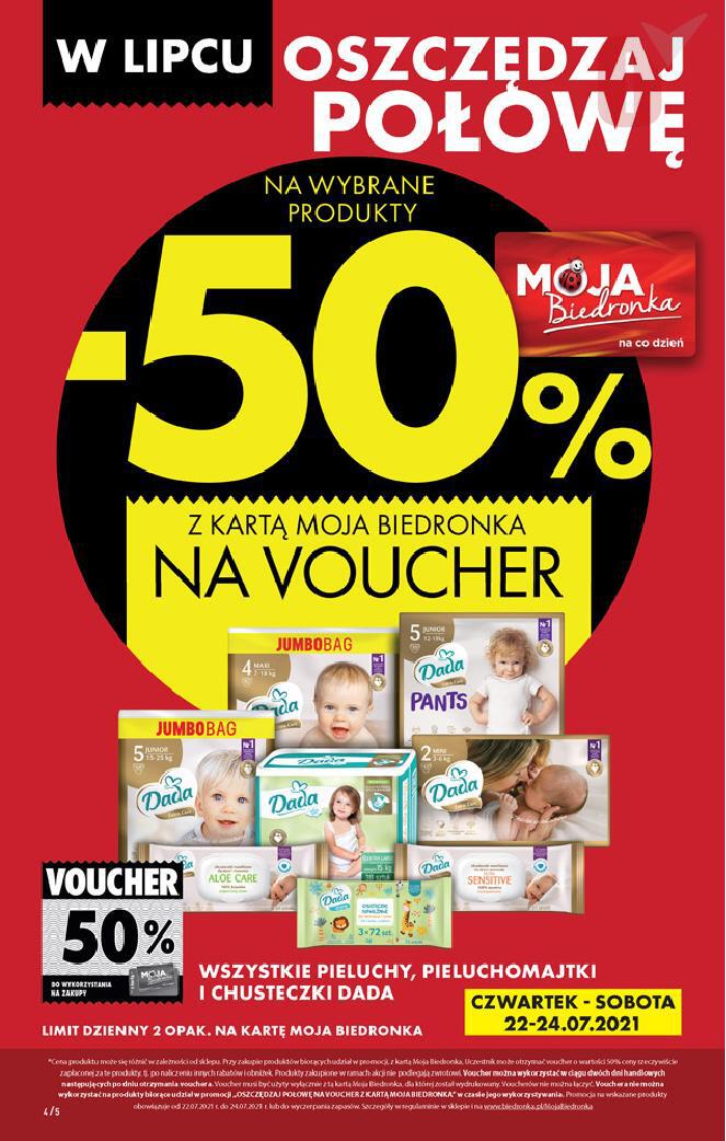 biedronka voucher na pieluchy dada 50