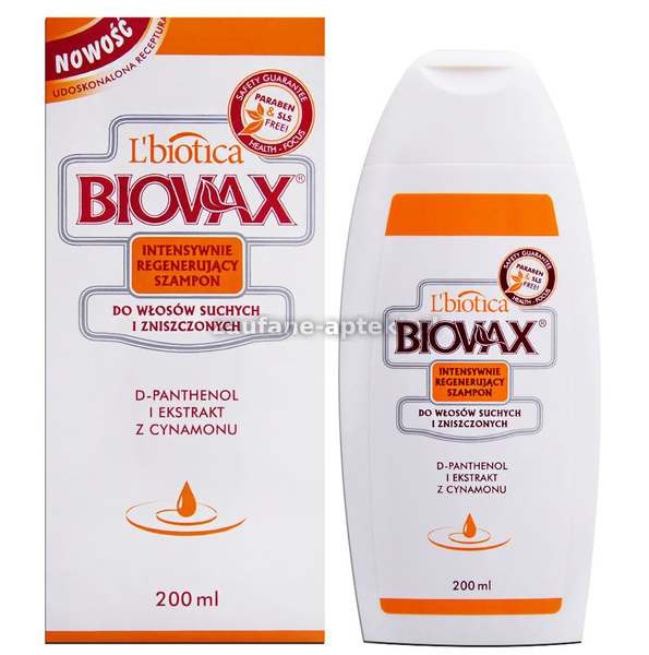 biovax intensywnie regenerujący szampon do włosów suchych