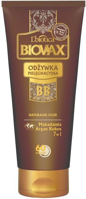 biovax nutriquick odżywka do włosów argan kokos