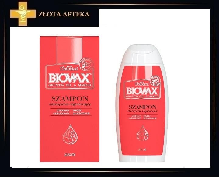 biovax szampon do włosów intensywnie regenerujący opuncja i mango 200ml