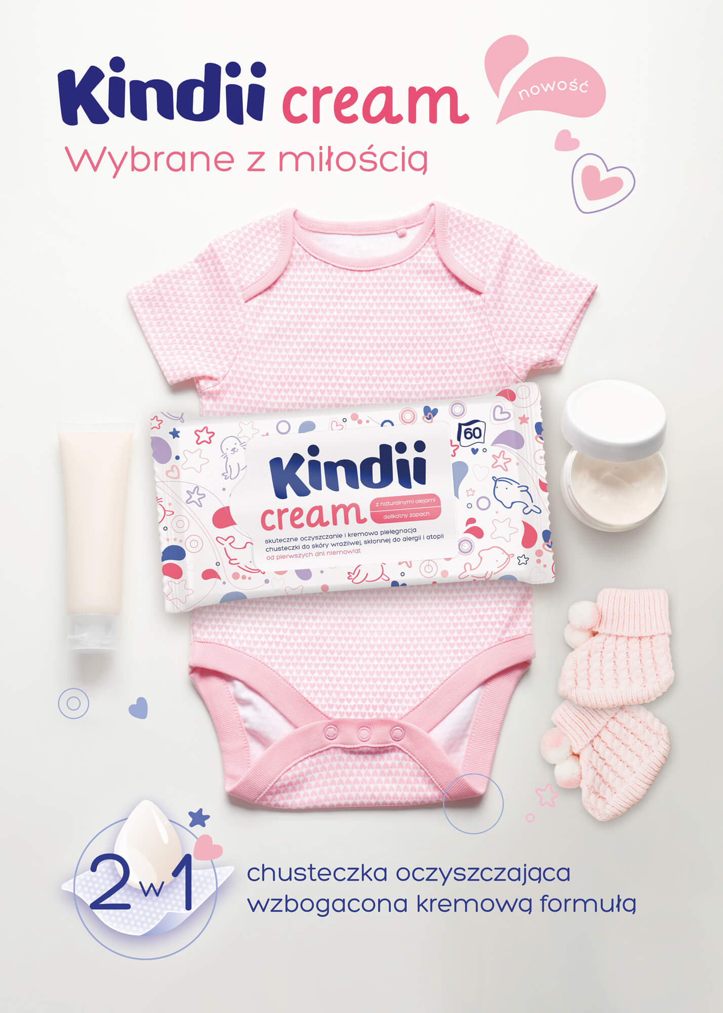 kindii cream chusteczki nawilżane