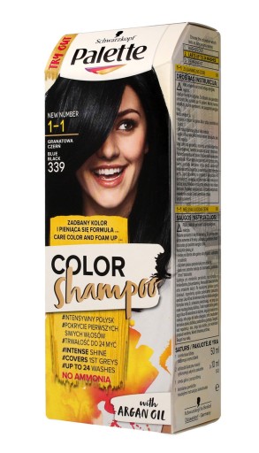 palette color shampoo szampon koloryzujący bez amoniaku nr 113 czarny