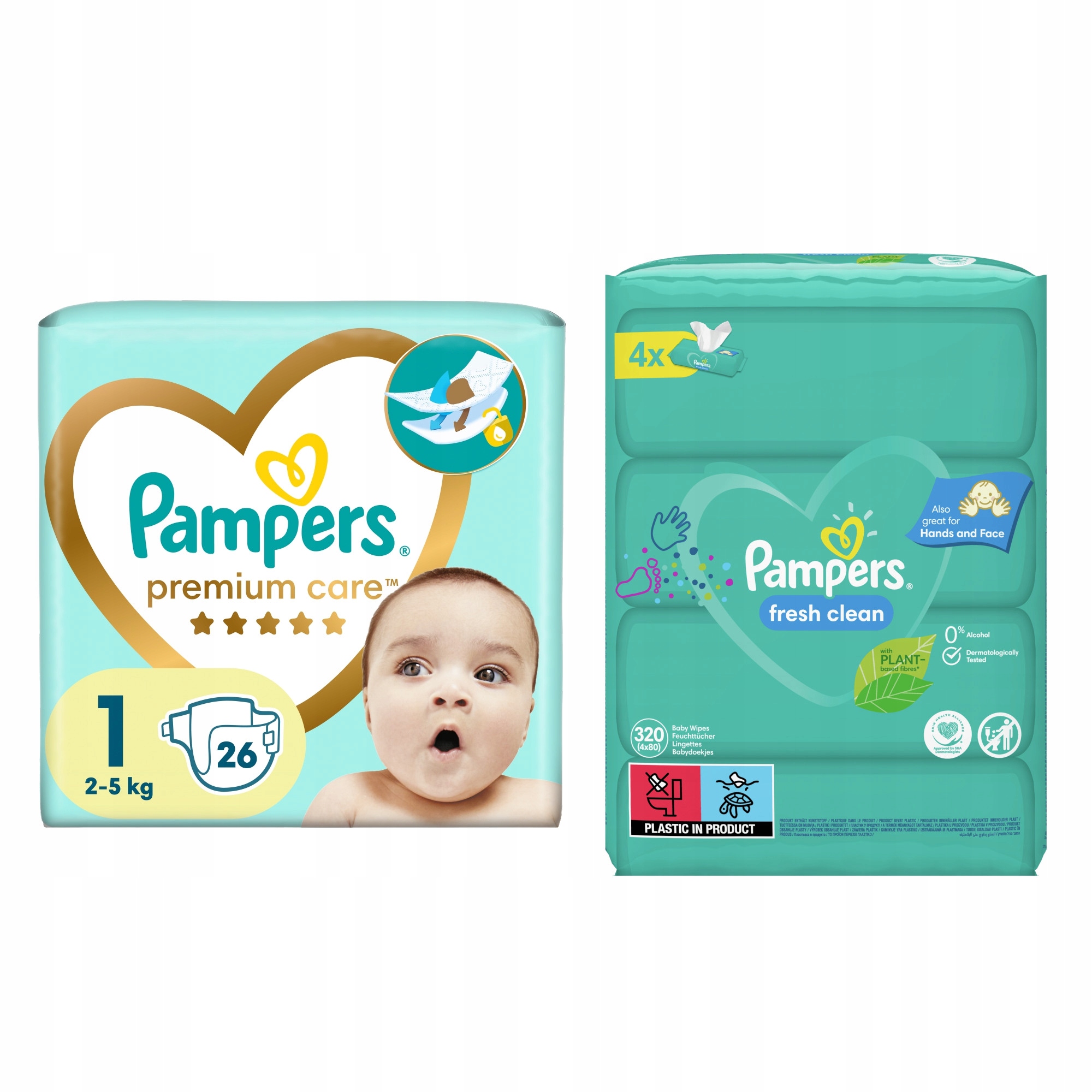 pampers premium care 1 newborn 26 szt