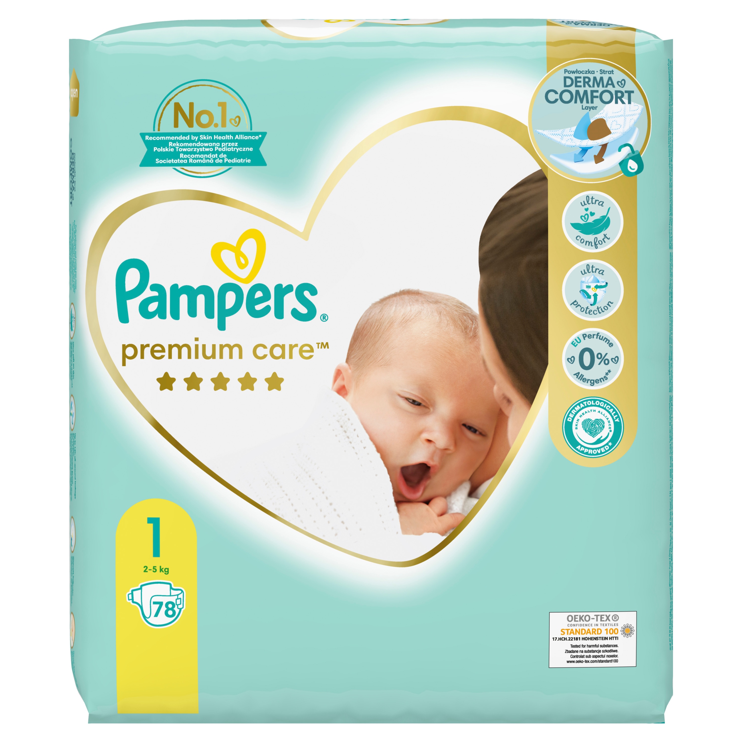 pampers premium care 1 78szt