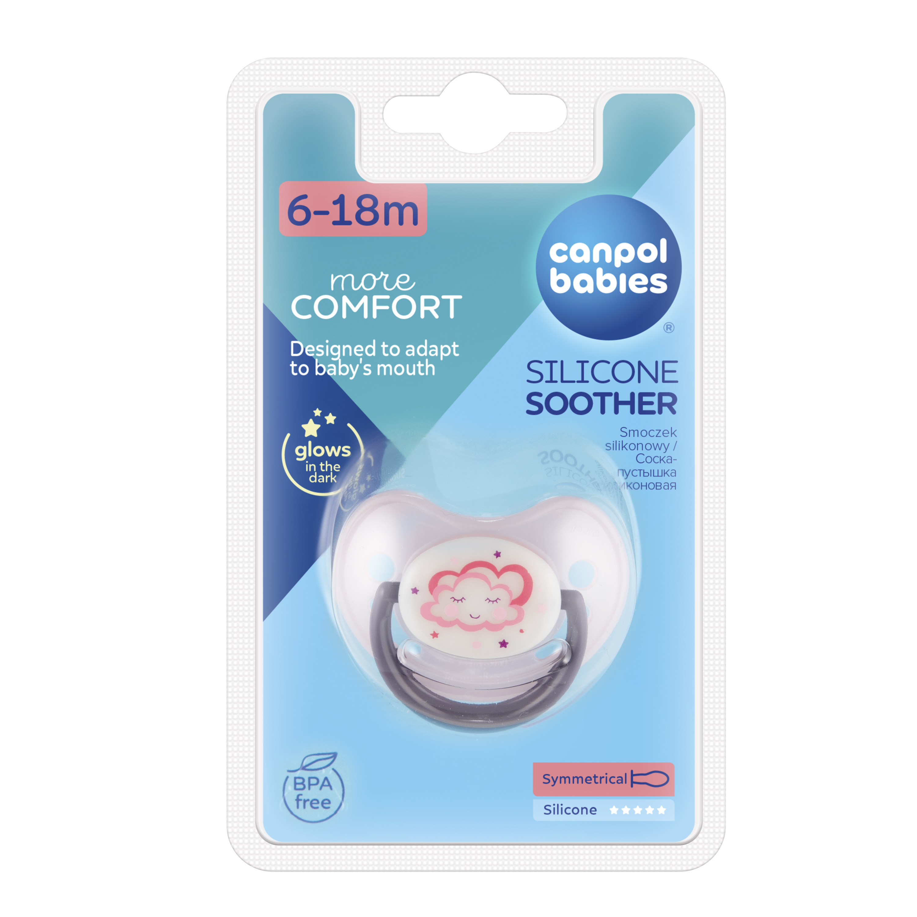 Canpol Babies Night Dreams 22/501 Ortodontyczny smoczek silikonowy 6-18m