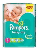 pampers new baby-dry pieluchy 2 mini 3-6 kg 80 szt