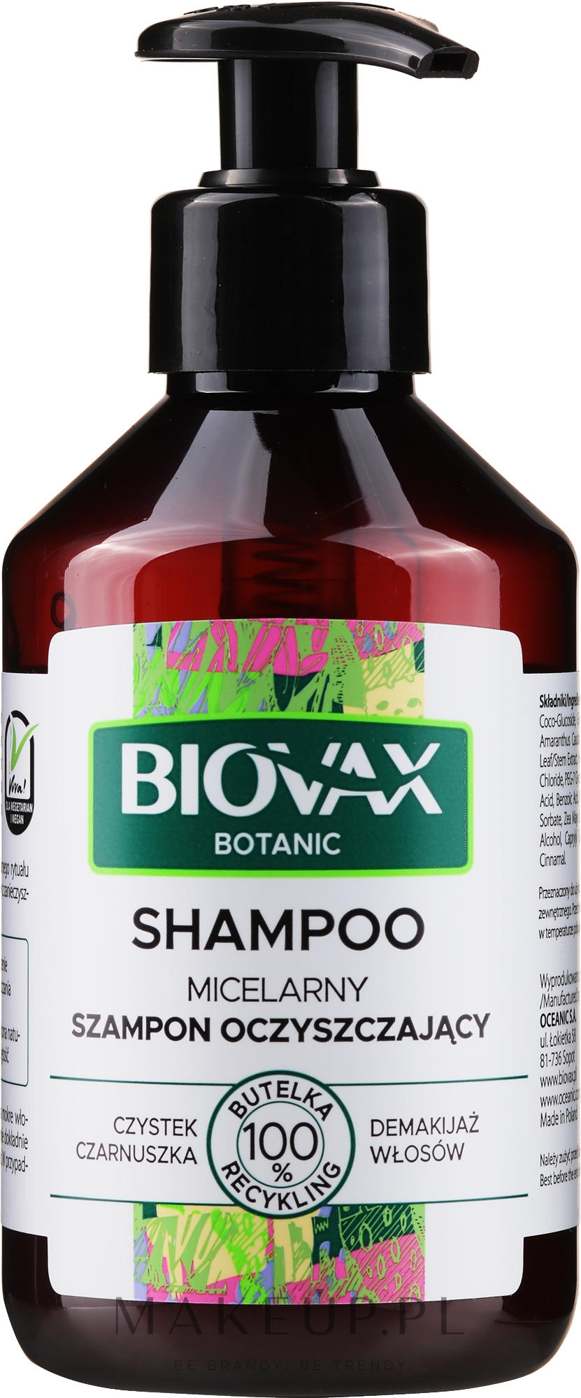 biovax botanic micelarny szampon oczyszczający 200 ml