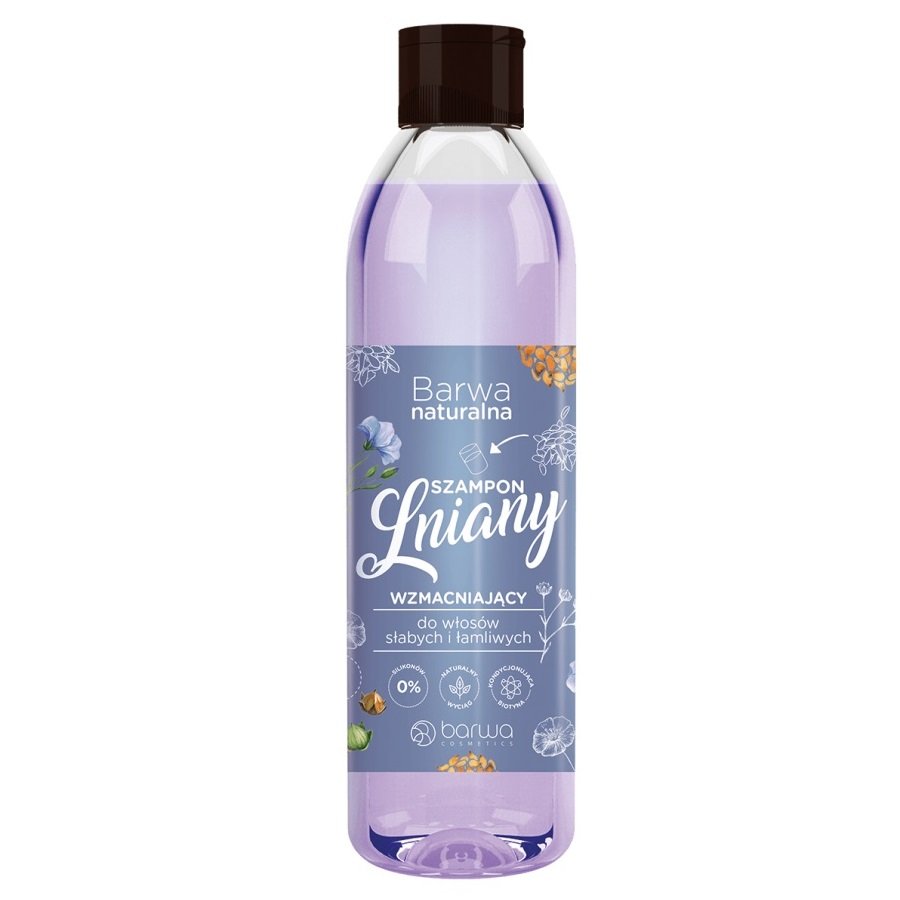 barwa naturalna szampon lniany z kompleksem witamin 300 ml