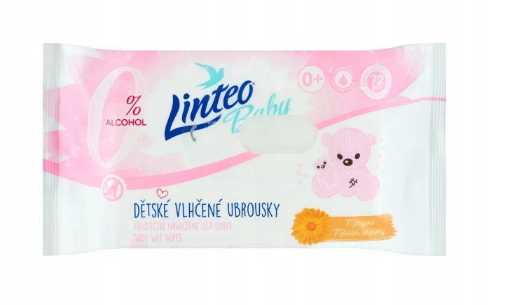 chusteczki nawilżane linteo baby soft and cream 72 sztuk