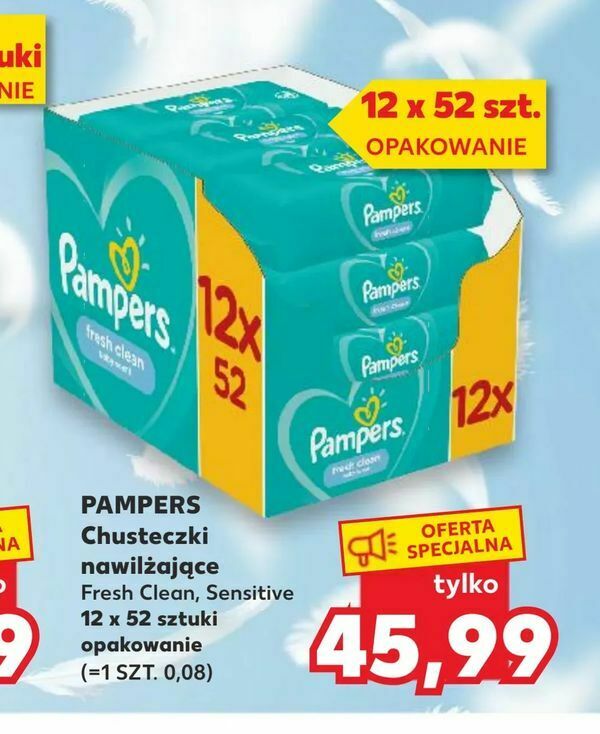 chusteczki pampers 6x64 kaufland