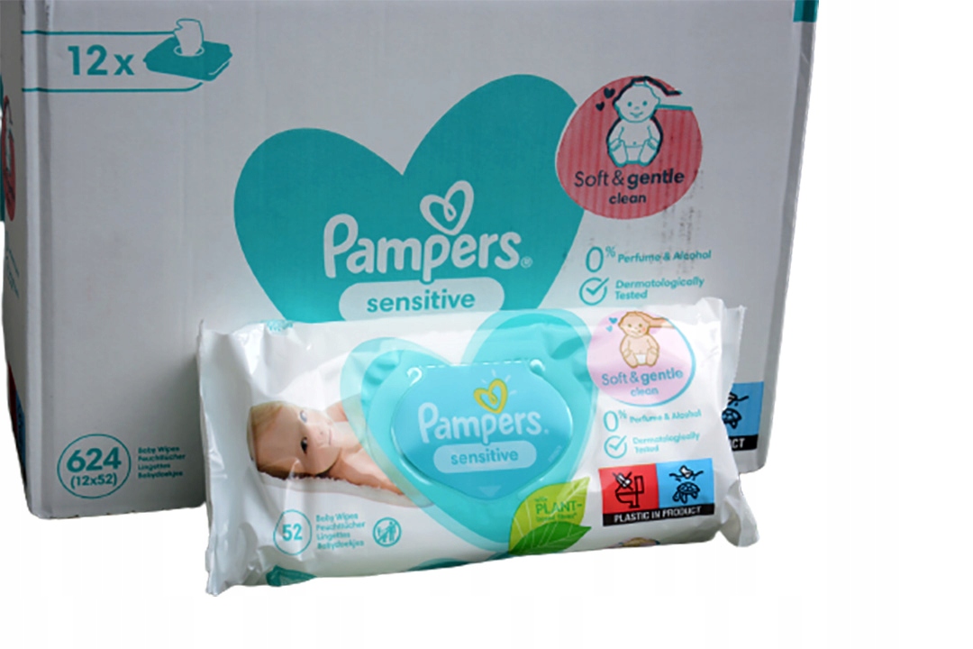 chusteczki pampers sensitive 12x52