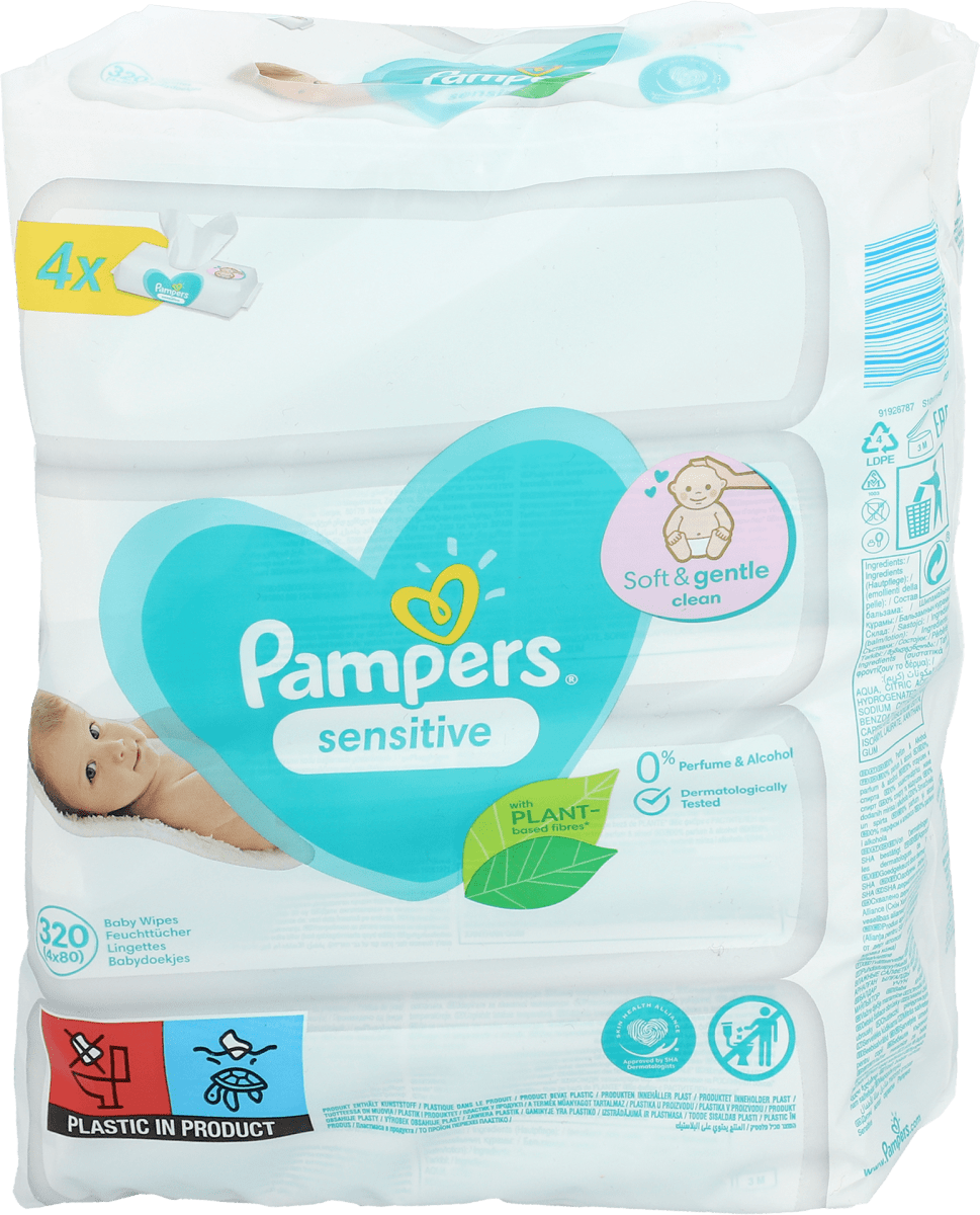 chusteczki pampers sensitive 4x64