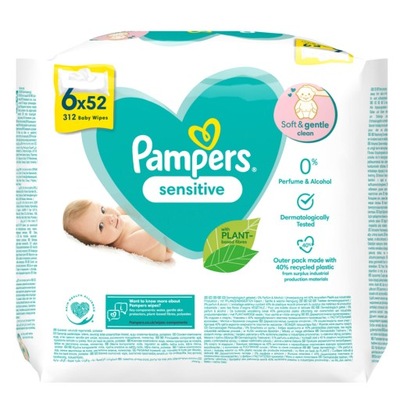 chusteczki pampers sensitive 6x56szt