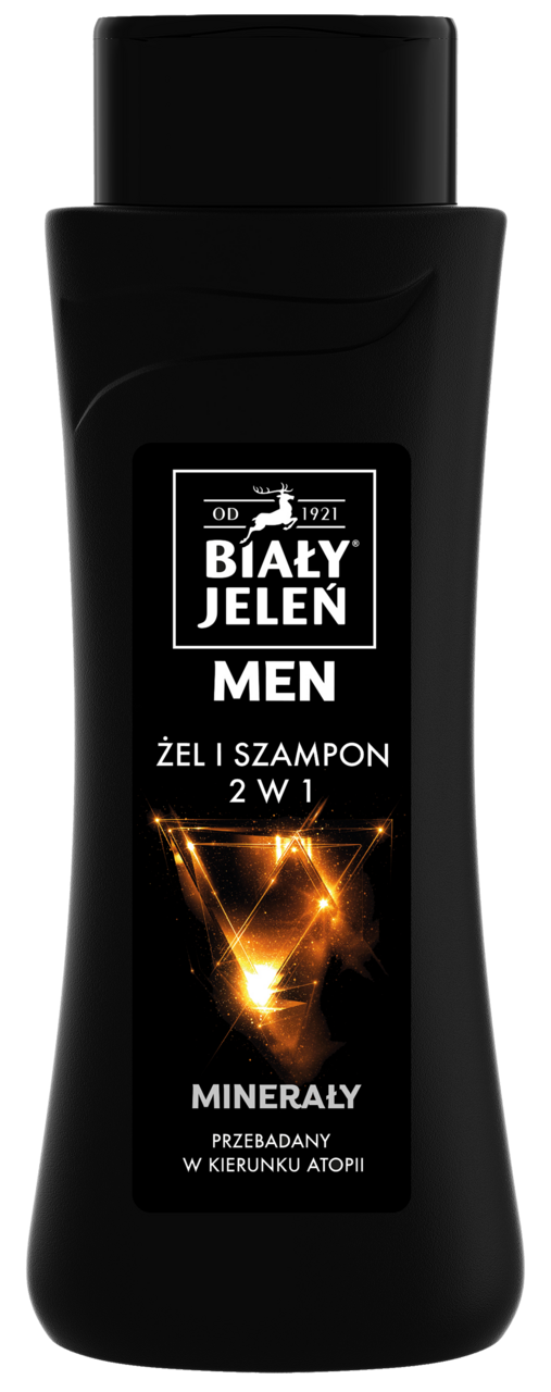 biały jeleń żel szampon 2w1 z minerałami for men 300ml