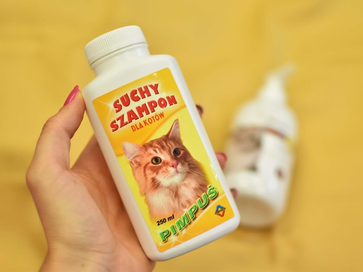 pimpuś suchy szampon dla kotów