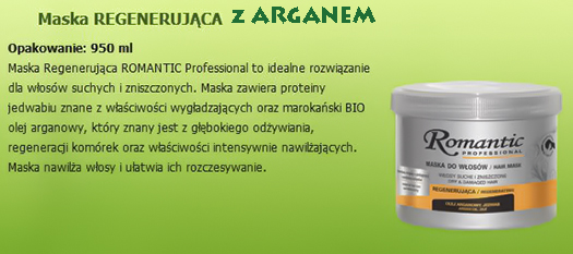 romantic argan maska do włosów suchych i zniszczonych forte sweedeny