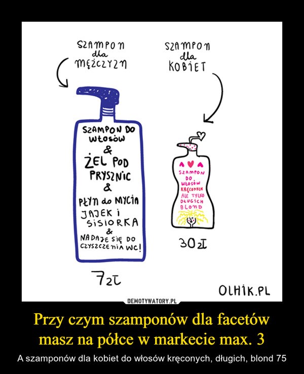 szampon dla mężczyzn demotywatory