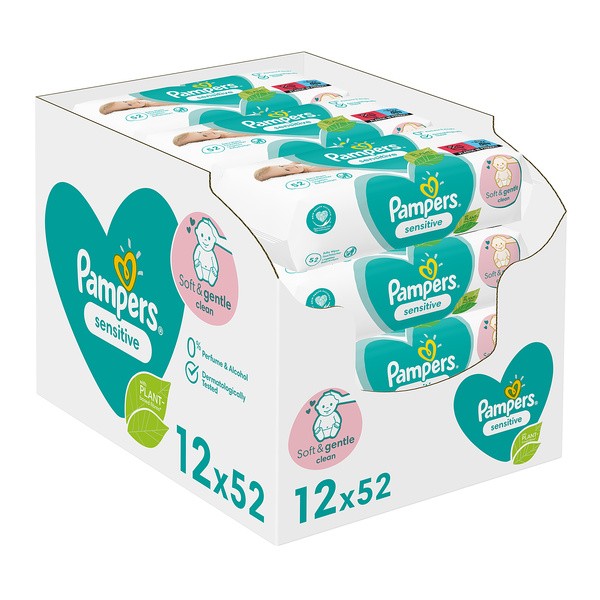 chusteczki pampers sensitive fragrance free apteka