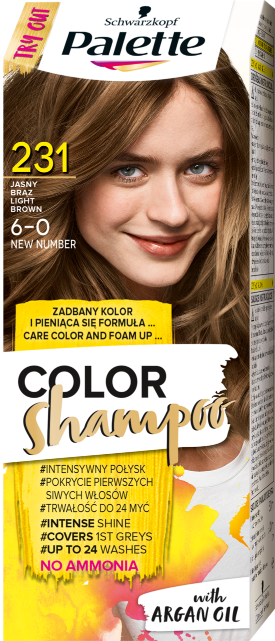 szampon koloryzujący jasny brąz