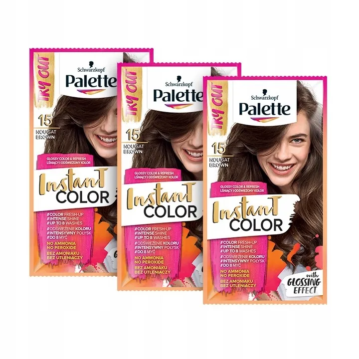 palette instant color 15 nugatowy brąz szampon koloryzujący