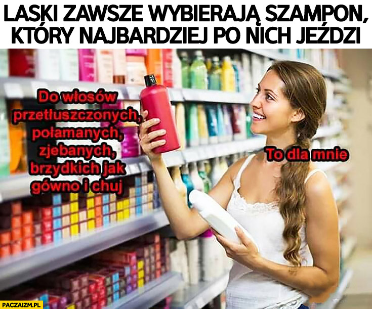 dziewczyny szampon do włosów mem